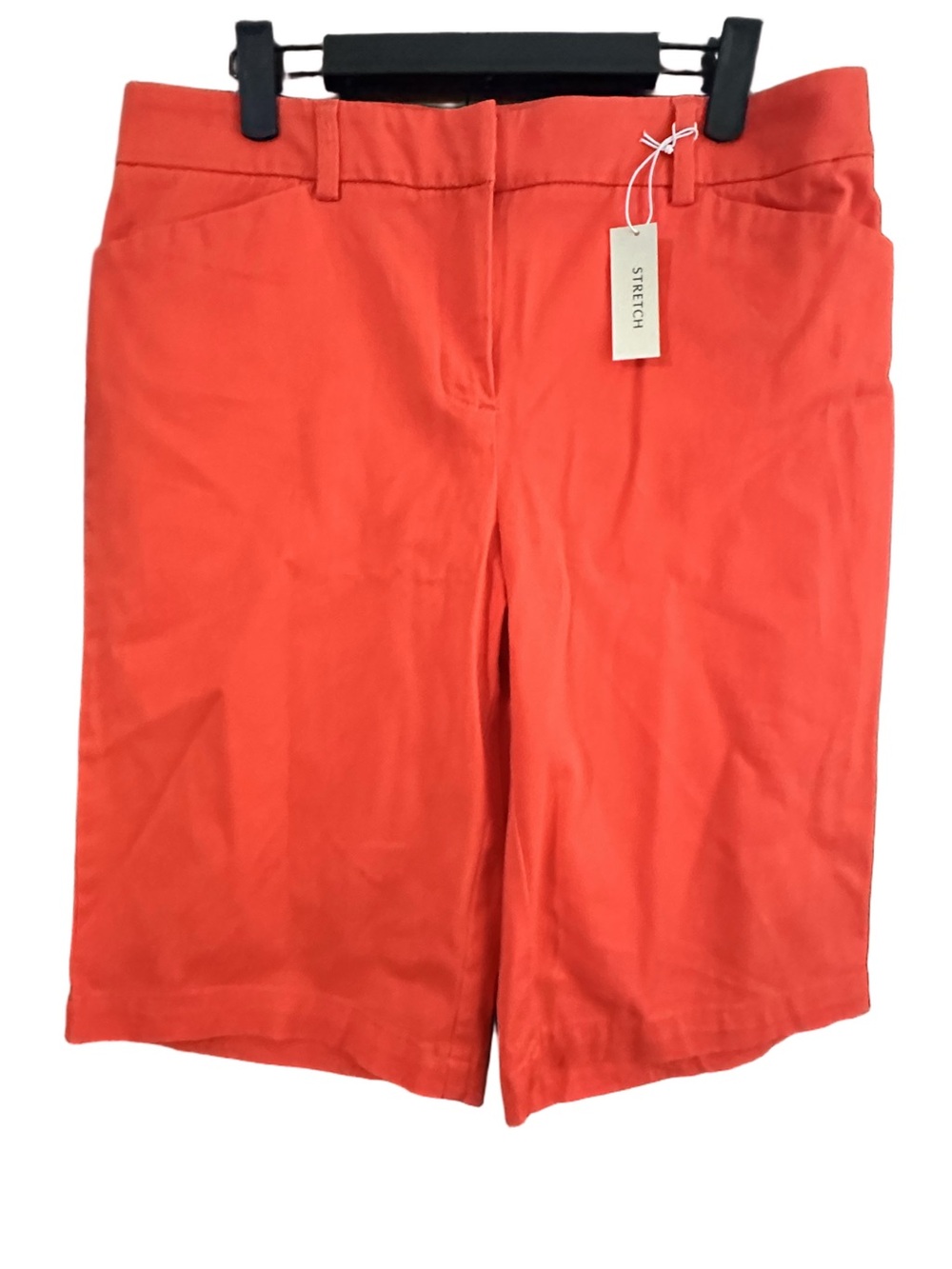 Jones New York Coral Orange Stretch Bermuda Shorts Size 10 NWT Vacation Summer